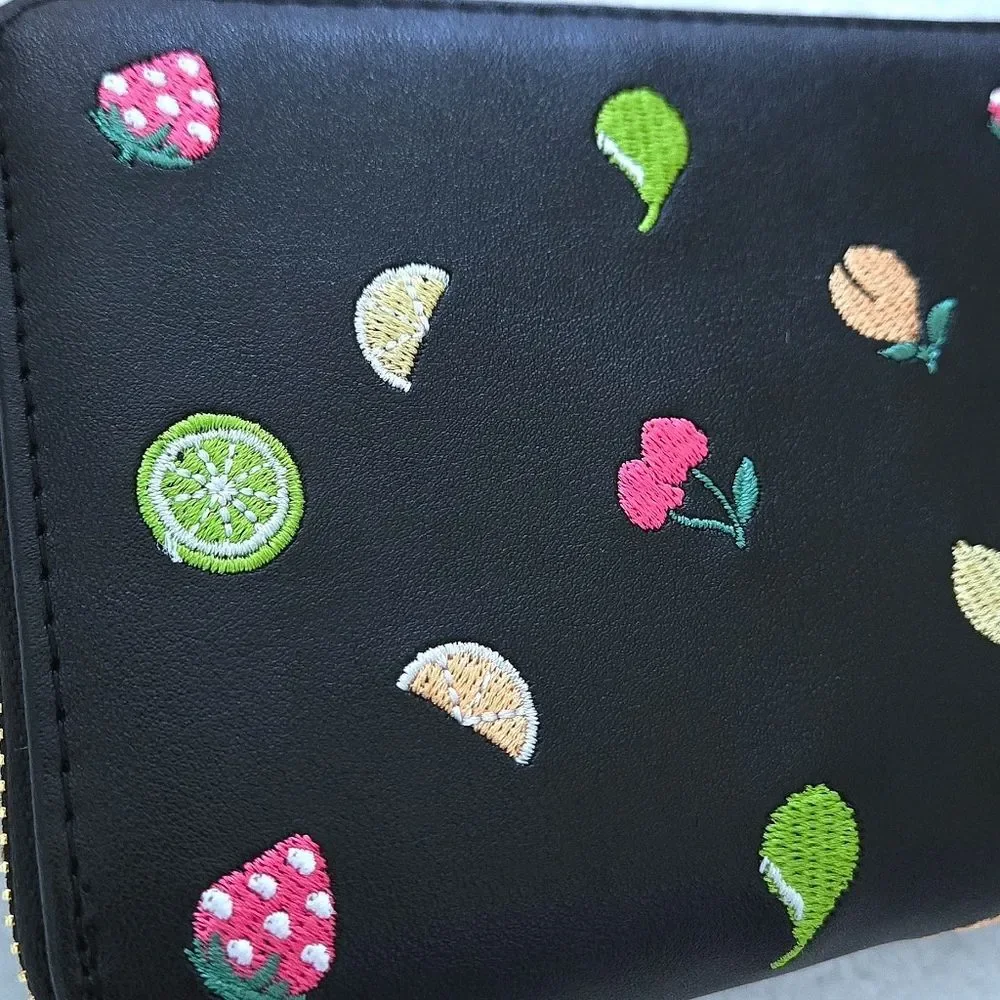 Betsey Johnson Fruits🍒🍐 XO Zip Around Wristlet - NWT